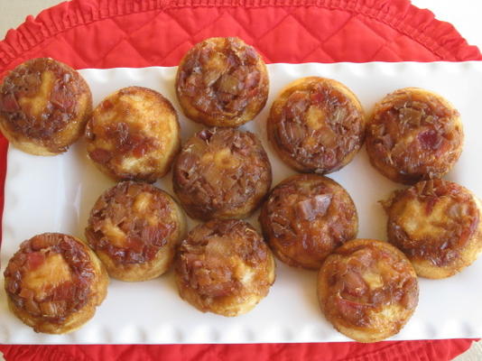 muffins de ruibarbo invertidos