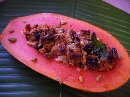 papaya malásia cozida com gengibre