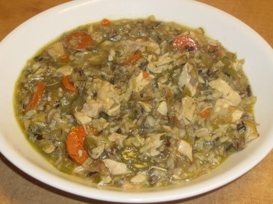 Sopa de minnesota Turquia, cogumelo e arroz selvagem do sarasota