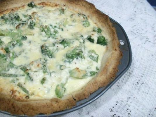 torta de brócolis e creme de queijo