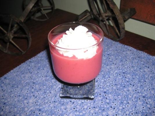 shake de proteína de morango ou smoothie