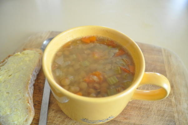 sopa de lentilha e vegetariana