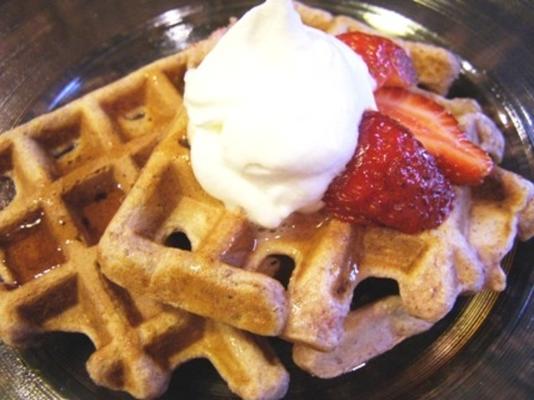 bom para você waffles de morango