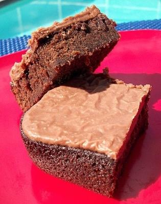 brownies de bolo de chocolate