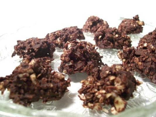 clusters de noz de coco chocolate