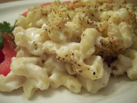 macarrão e queijo de cabra