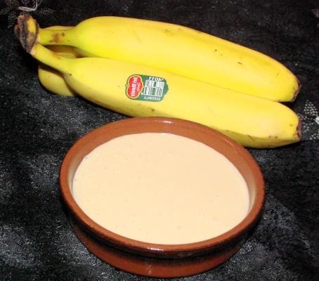 iogurte de banana com amendoim