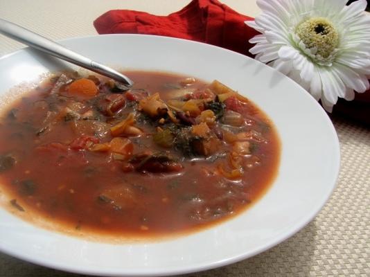 sopa minestrone com baixo teor de gordura