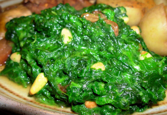 estilo romano de espinafre