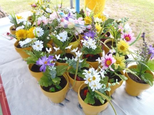 bolo de pote de flores