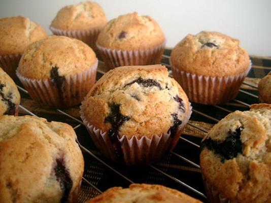 muffins de baga saudável azul