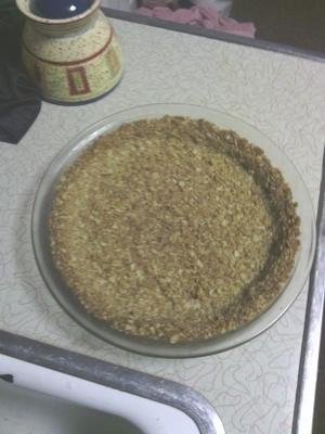 crosta de torta de aveia porca