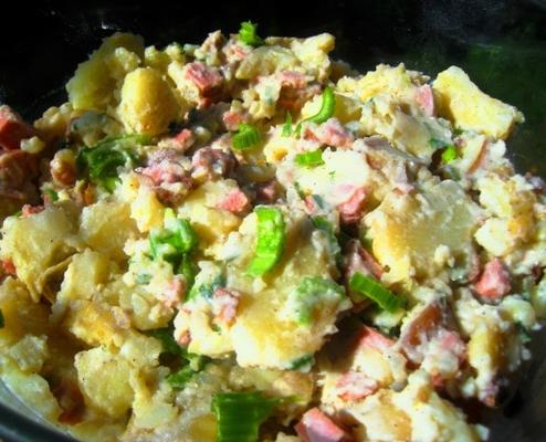 salade curichoise (salada de batata com presunto, aipo e creme)