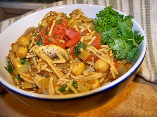 espaguete marroquino (muito baixo teor de gordura e saudável)