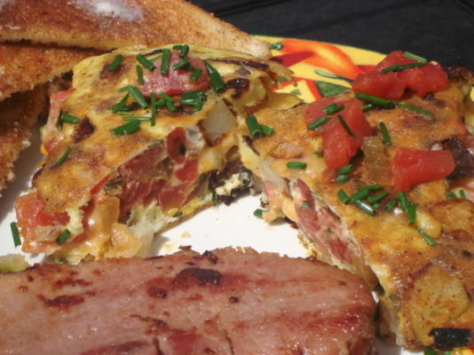 omelete de batata e queijo