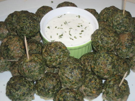 almôndegas de espinafre da mãe