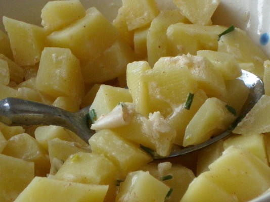 batatas de tapas espanholas em maionese de alho