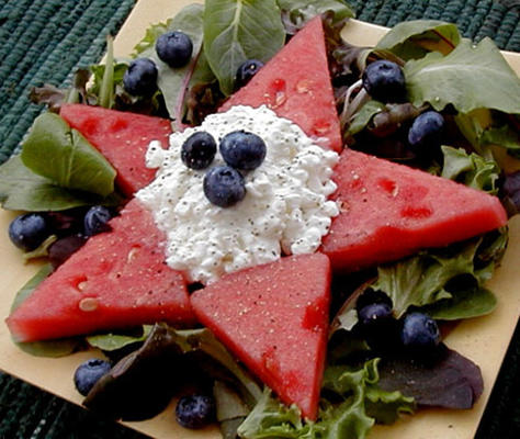 saladas de estrela de melancia