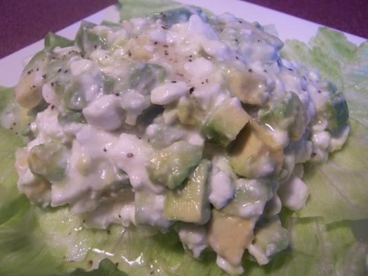 salada verde de abacate