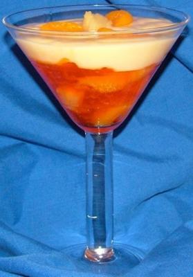 gelatina de abacaxi laranja