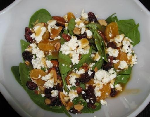 salada de espinafre cran-laranja
