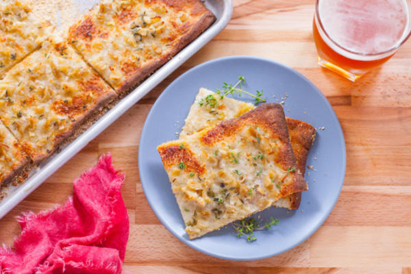 pizza de amêijoas brancas