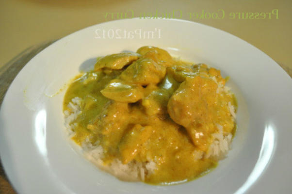 panela de pressão de frango ao curry