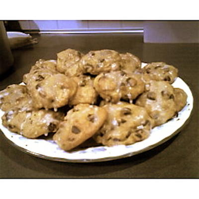 biscoitos de especiarias de abóbora com um esmalte de baunilha