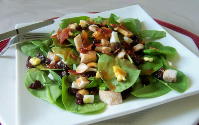 salada de espinafre frutado-nutty