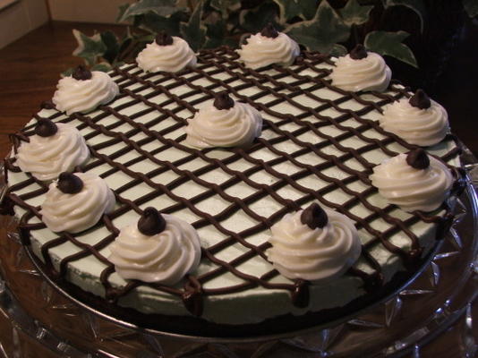 tarte de brownie de menta