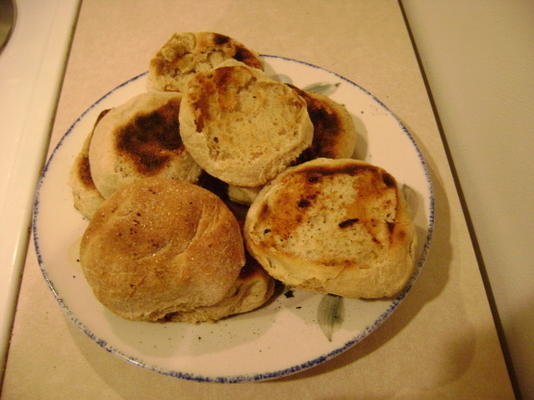 muffins de farelo de mel inglês (máquina de pão)