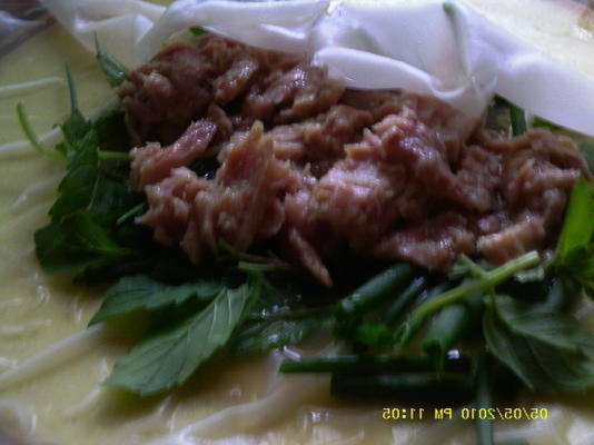 salada de pimentão de atum