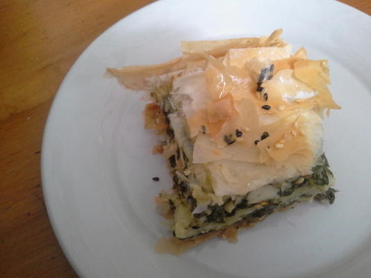 spanakopita de athena (torta de espinafre e queijo feta)