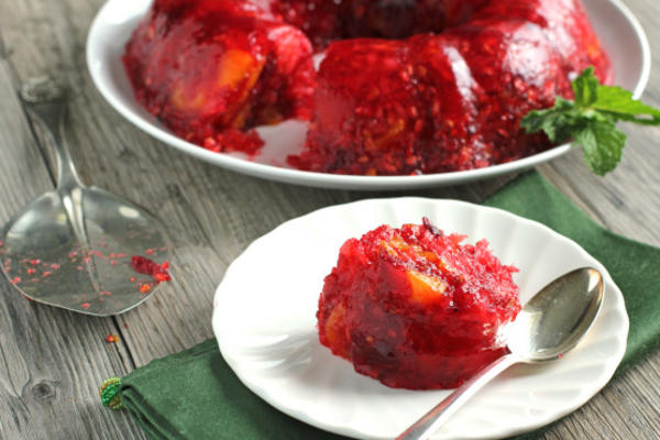 salada de gelatina de cranberry
