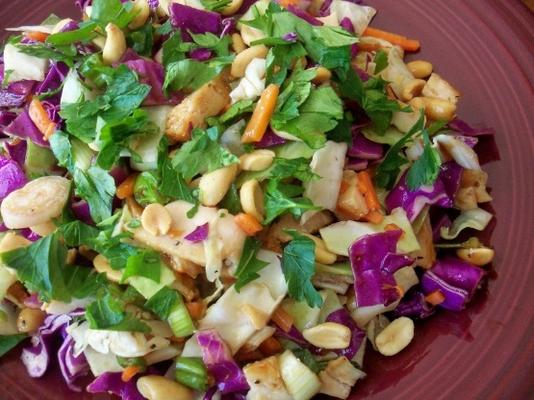 repolho vietnamita e salada de frango