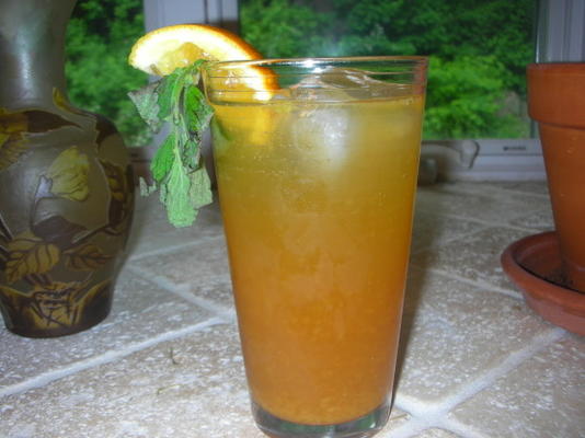 chá de laranja adoçado com agave