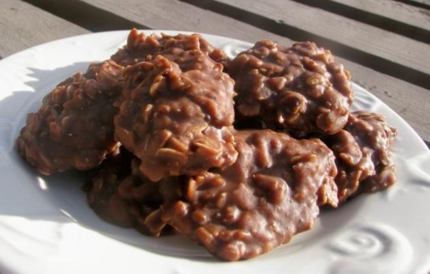 biscoitos de aveia de chocolate não-assar