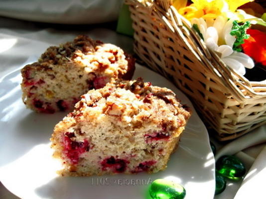 pão de streusel de amora