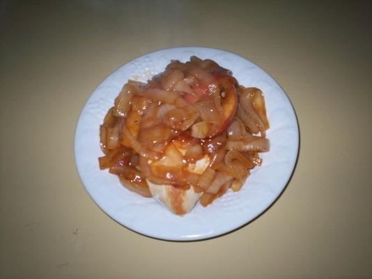 cebola caramelizada em papillote com maçã