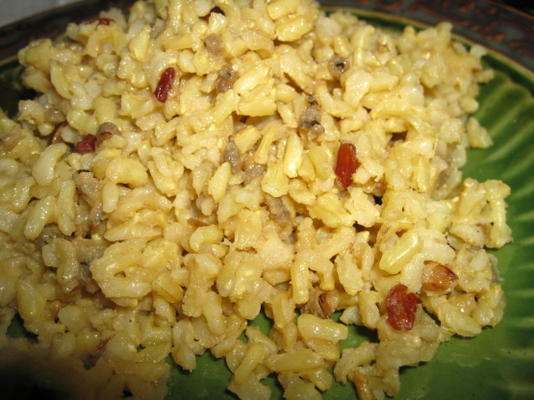 arroz marrom e selvagem com sabor de louro