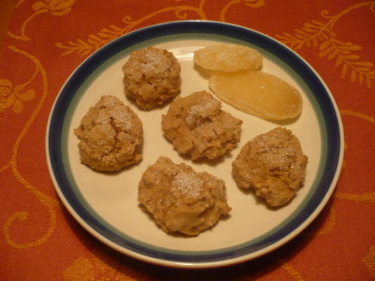 biscoitos de gengibre cristalizadas sem glúten