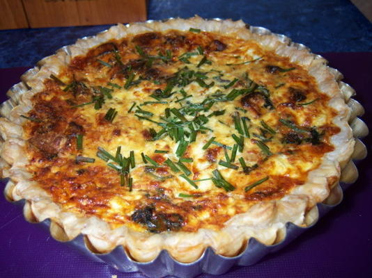 batata doce e salmão quiche