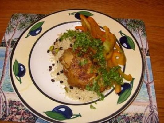 frango marroquino com cuscuz de pistache