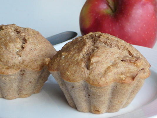 muffins de farelo de aveia de maçã diabética