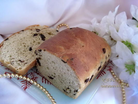 pão de café da manhã de passas (cramique)