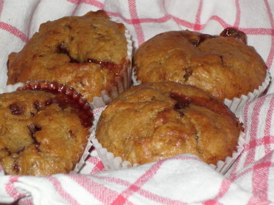 Muffins de geléia de flocos de milho