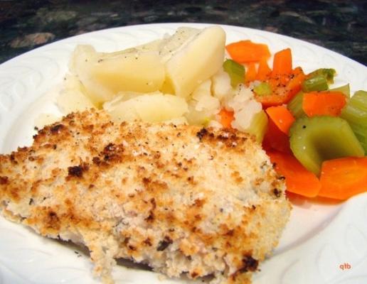 filé de salmão com crosta de rábano