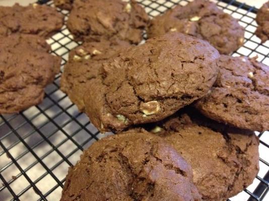 biscoitos de hortelã de chocolate duplo de andes