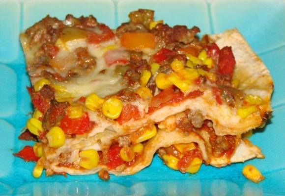 caçarola de fiesta em camadas