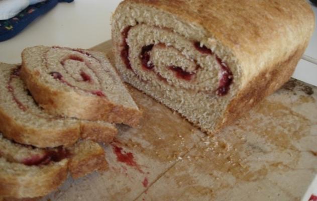 pão de cranberry redemoinho rosado